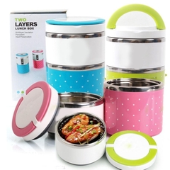 Hộp Cơm [Free Ship] Hộp Cơm Giữ Nhiệt 2 Tầng Lunch Box 930Ml (Nhiều Màu)
