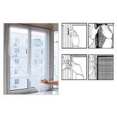 Lưới Chống Muỗi Côn Trùng [Free Ship] Dán Cửa Sổ Vô Hình Sợi Thủy Tinh Lỗ Siêu Nhỏ Ngăn Bụi 1.3M X 1.5M