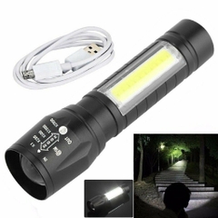 Đèn Pin Led Cob T6 Usb Nhỏ Gọn Có Thể Phóng To/Sạc Lạ