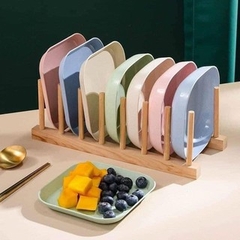 Đĩa Làm Từ Lúa Mạch 1 Bộ Bao Gồm 8 Đĩa