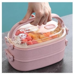 Hộp Cơm Lúa Mạch Giữ Nhiệt 2 Tầng