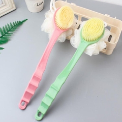 Cọ Kì Lưng 2 Đầu Bông Vải Lưới Và Lông Bàn Chải, Cọ Tắm Kỳ Lưng Chà Lưng tẩy tế bào chết 2 trong 1