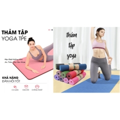 Thảm Tập Yoga 2 Lớp Chống Trượt Tpe Tập Gym Cao Cấp Dụng Cụ Thể Thao Chăm Sóc Sức Khỏe