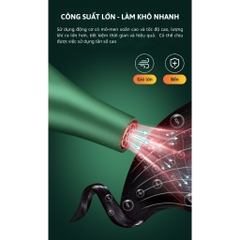 Máy sấy  tóc tạo kiểu chuẩn salon 2000w  công suất lớn sấy nóng lạnh 2 chiều hàng nội địa cao cấp.