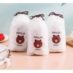 Set 100 màng Túi Bọc Thực Phẩm Gấu