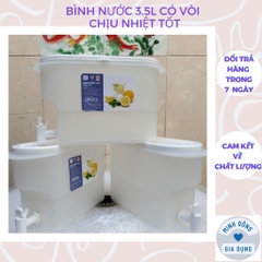 Bình Đựng Nước Có Vòi 3,5L Bình Đựng Nước Trà, Nước Trái Cây Để Trong Tủ Lạnh Tiện Lợi Đa Năng Ngăn Nắp