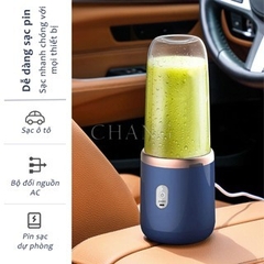 Máy Xay Sinh Tố Hoa Quả Cầm Tay JUICING CUP 6 lưỡi xoay (300ml)Pin Sạc USB Siêu Tiện Lợi Tặng Kèm cốc