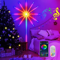 Bộ Đèn LED Ph.á.o Hoa Trang Trí Trong Nhà Size Lớn, Cảm Ứng Âm Thanh Tự Động, Điều Chỉnh Qua APP Điện Thoại Cao Cấp.