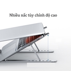 Giá đỡ laptop stand hợp kim nhôm 16INCH hỗ trợ tản nhiệt công thái học, gấp gọn chỉnh độ cao ipad macbook surface 7 nấc