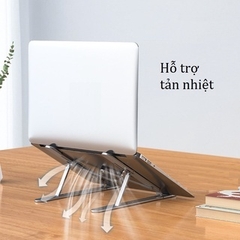 Giá đỡ laptop stand hợp kim nhôm 16INCH hỗ trợ tản nhiệt công thái học, gấp gọn chỉnh độ cao ipad macbook surface 7 nấc
