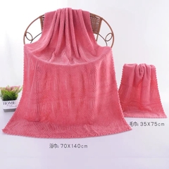 Set 2 Khăn Tắm Lông Cừu Xuất Hàn Cỡ Lớn Siêu Mềm Mịn Thấm Hút Nước Mới