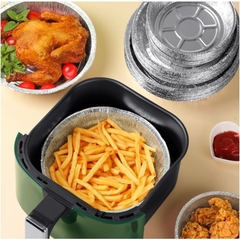 Set 10 Bát Bạc Size 22 Đựng Thực Phẩm Dùng Cho Nồi Chiên Không Dầu. Khay bát bạc 22cm tiện lợi
