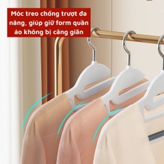 Combo 10 Cái Móc Treo Quần Áo Chống Trượt Xoay 360 Đa Năng Chất Nhựa Cao Cấp Bền Bỉ Chịu Được Vật Nặng