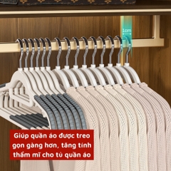 Combo 10 Cái Móc Treo Quần Áo Chống Trượt Xoay 360 Đa Năng Chất Nhựa Cao Cấp Bền Bỉ Chịu Được Vật Nặng