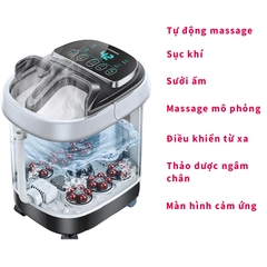 Bồn Ngâm Chân Nước Nóng Massage Tự Động Sục Khí Diệt Khuẩn Giảm Hôi Chân Có Điều Khiển Từ Xa