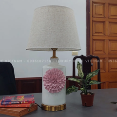 Đèn ngủ để bàn gốm sứ hoa LUXURY cao cấp