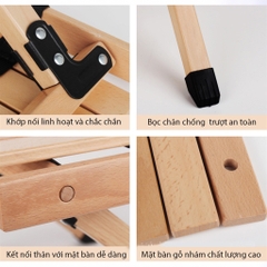 Bàn Dã Ngoại Gấp Gọn Chất Liệu Gỗ Thông Nhiều Kích Thước