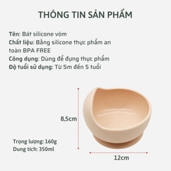 Set Bát Thìa Silicon Đế Bám Dính Chống Trượt Chống Nóng