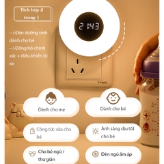 Đèn ngủ thông minh dành cho mẹ và bé với 3 chế độ sáng