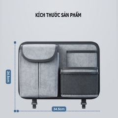 Túi đựng đồ treo ghế ô tô Yangbuck da lộn 4 lớp