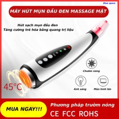 Máy hút mụn đầu đen làm sạch sâu lỗ chân lông, loại bỏ mụn cám, kết hợp chườm nóng
