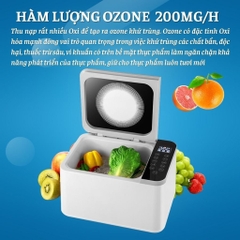Máy khử khuẩn thực phẩm Vamia 11L máy rửa rau củ hoa quả