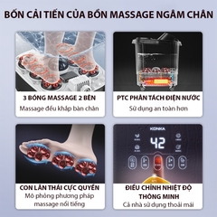 Bồn Ngâm Chân Nước Nóng Massage Tự Động Sục Khí Diệt Khuẩn Giảm Hôi Chân Có Điều Khiển Từ Xa