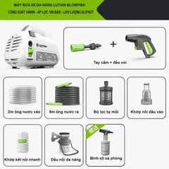 Máy Rửa Xe Cao Áp 1500W  LUTIAN, Máy rửa xe ô tô
