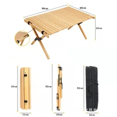 Bàn Dã Ngoại Gấp Gọn Chất Liệu Gỗ Thông Nhiều Kích Thước