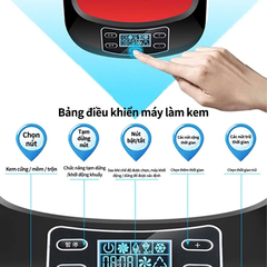 Máy Làm Kem Tươi Hicon 1.5L Chính Hãng – Tự Động, Không Cần Đông Trước, Dung Tích Lớn Cho Gia Đình