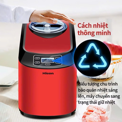 Máy Làm Kem Tươi Hicon 1.5L Chính Hãng – Tự Động, Không Cần Đông Trước, Dung Tích Lớn Cho Gia Đình