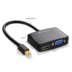 Bộ chuyển đổi có chipset Mini DisplayPort sang VGA + HDMI Ugreen (10439)
