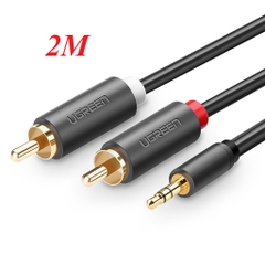 Cáp âm thanh 2 đầu Bông sen sang 3.5mm dương AV116 Ugreen màu Đen