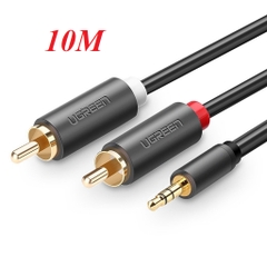 Cáp âm thanh 2 đầu Bông sen sang 3.5mm dương AV102 Ugreen màu Đen