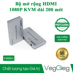Bộ Mở Rộng HDMI 1080P KVM 200m (USB & Sound) VegGieg V-HD012