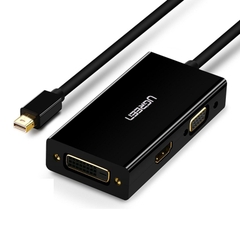 Bộ chuyển đổi mini DisplayPort sang HDMI/VGA/DVI màu đen Ugreen (20418)
