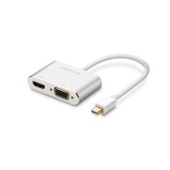 Bộ chuyển đổi Mini DisplayPort sang HDMI/VGA dài 25CM Ugreen 2 màu bạc và đen