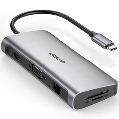 Bộ chuyển đổi USB-C sang 3*USB 3.0+HDMI+RJ45+SD&TF Ugreen (40873)