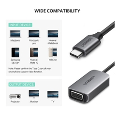 Bộ chuyển đổi USB Type-C sang VGA màu đen Ugreen (50316)