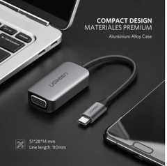 Bộ chuyển đổi USB Type-C sang VGA màu đen Ugreen (50316)