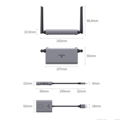 Bộ chuyển đổi HDMI có chipset trình chiếu từ xa gồm bộ truyền, nhận Ugreen (50633)A