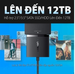 Bộ chuyển đổi có chipset USB 3.0 sang SATA, nguồn 12v-2A Ugreen (60561)