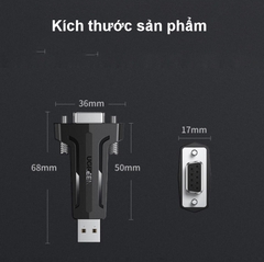 Bộ chuyển đổi có chipset USB sang COM RS232 Ugreen (80111)