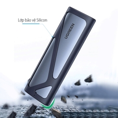 Box ổ cứng SSD M.2 hỗ trợ NVME+SATA USB Type-C 3.2 GEN2 tốc độ 10Gbps Ugreen 90264 cao cấp (Max 2TB)
