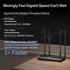 Bộ phát Router WiFi 6 TP-Link Archer AX53HP Gigabit Băng Tần Kép AX3000