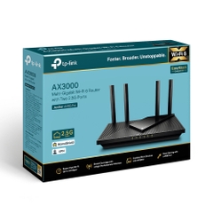 Bộ Phát Router WiFi 6 TP-Link Archer AX55 Pro AX3000 Multi-Gigabit với hai cổng 2.5G