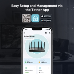 Bộ phát Router TP-Link Archer BE400 Wi-Fi 7 Băng Tần Kép BE6500