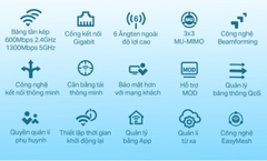 Bộ Phát Wifi TP-Link Archer C86 Băng Tần Kép  Chuẩn AC 1900 MU-MIMO, 5 cổng Gigabit, 6 ăng ten