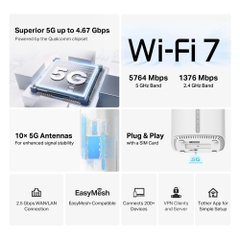Bộ phát Router 5G Wi-Fi 7 Cao Cấp TP-Link Archer NB450