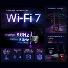 Card WiFi 7 PCIe TP-LINK Archer TBE550E